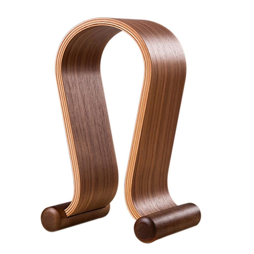 Wooden Walnut Wood Headphone Gaming Headset Display Stand Holder Hanger