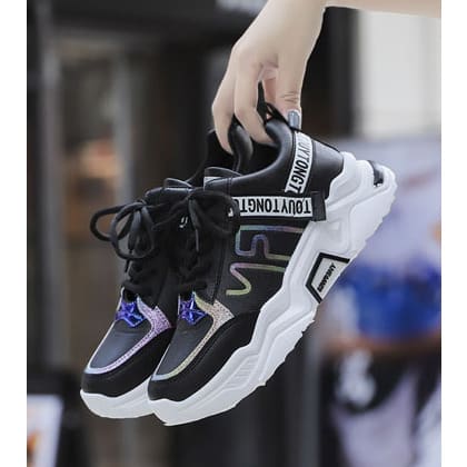 Women's Outdoor Sports Casual Sneakers - Black