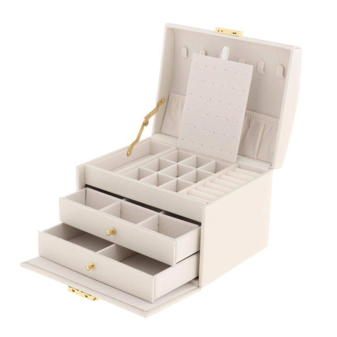 Creative Jewelry Storage Box Watch Trinket Boxes Case Display White