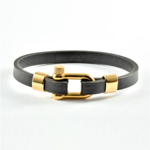 Leather Gold Bracelets