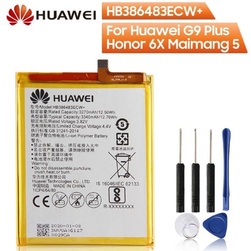 Replacement Phone Battery For Huawei G9 Plus Honor 6x Hb386483ecw