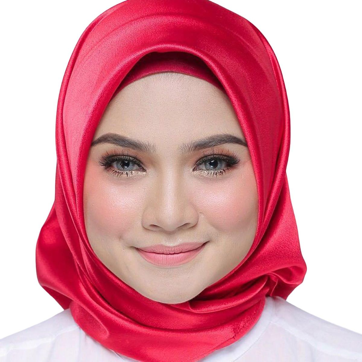 Women Head Wrap Vivid Color Wear Resistant Washable-Red