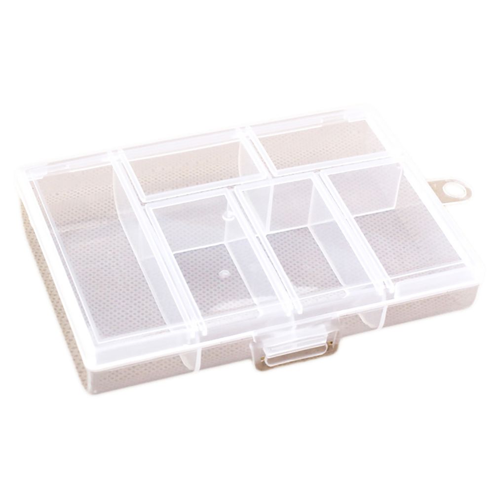 Portable Plastic 6 Grid Transparent Jewelry Bead-Transparent