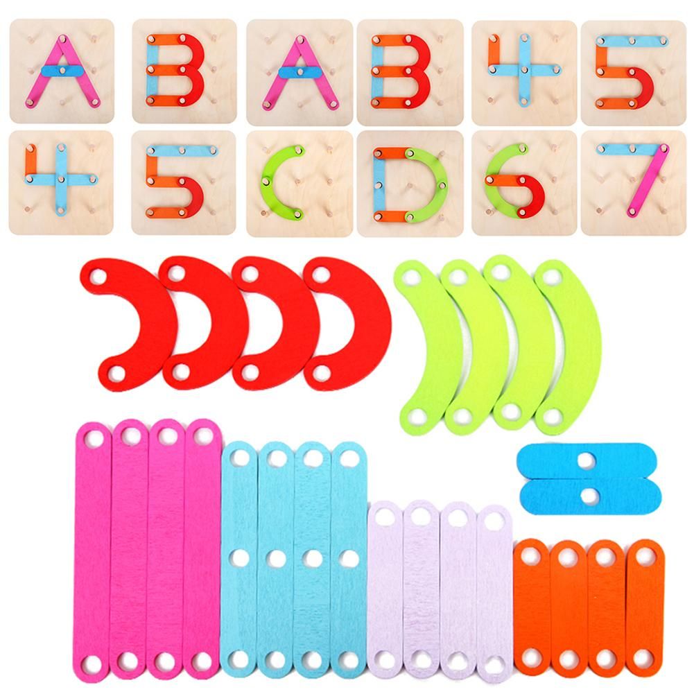 Children Sorter Education For Puzzle Number Letter Educational Primary Board Gift Activity Kids Toy Pegboard Math Toy Wooden