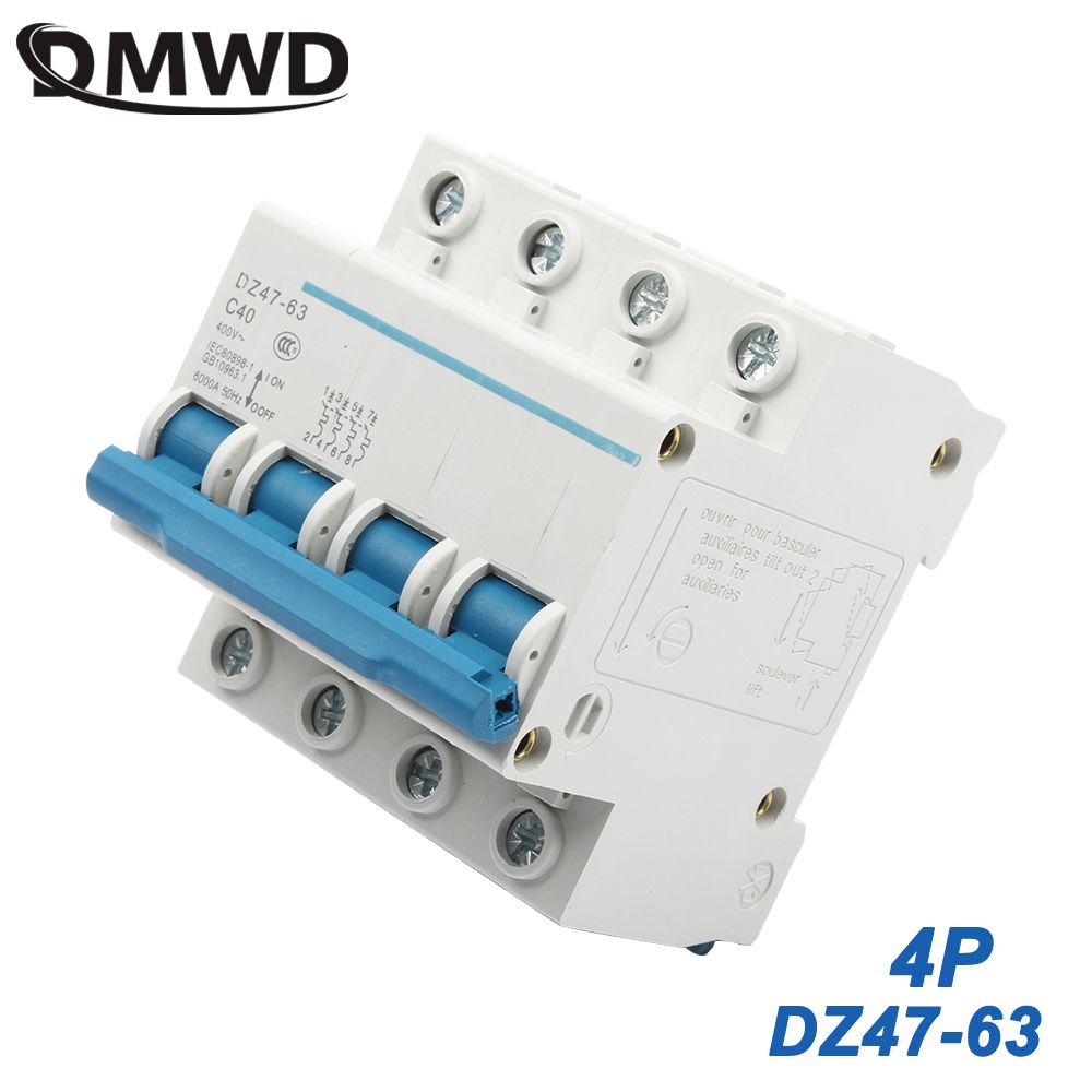 DZ47-63 10A 16A 20A 25A 63A 4P AC 230V 32A 40A 50A Or 400V