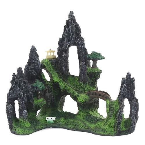 Aquarium Landscaping Resin Rockery Turtle Reptile Habitat Decoration Ornament Reptiles Terrarium Fish Hiding Cave Hot