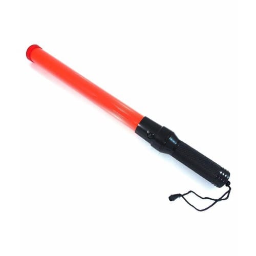 Waterproof Safety Traffic Baton with LED Light Signal - Red