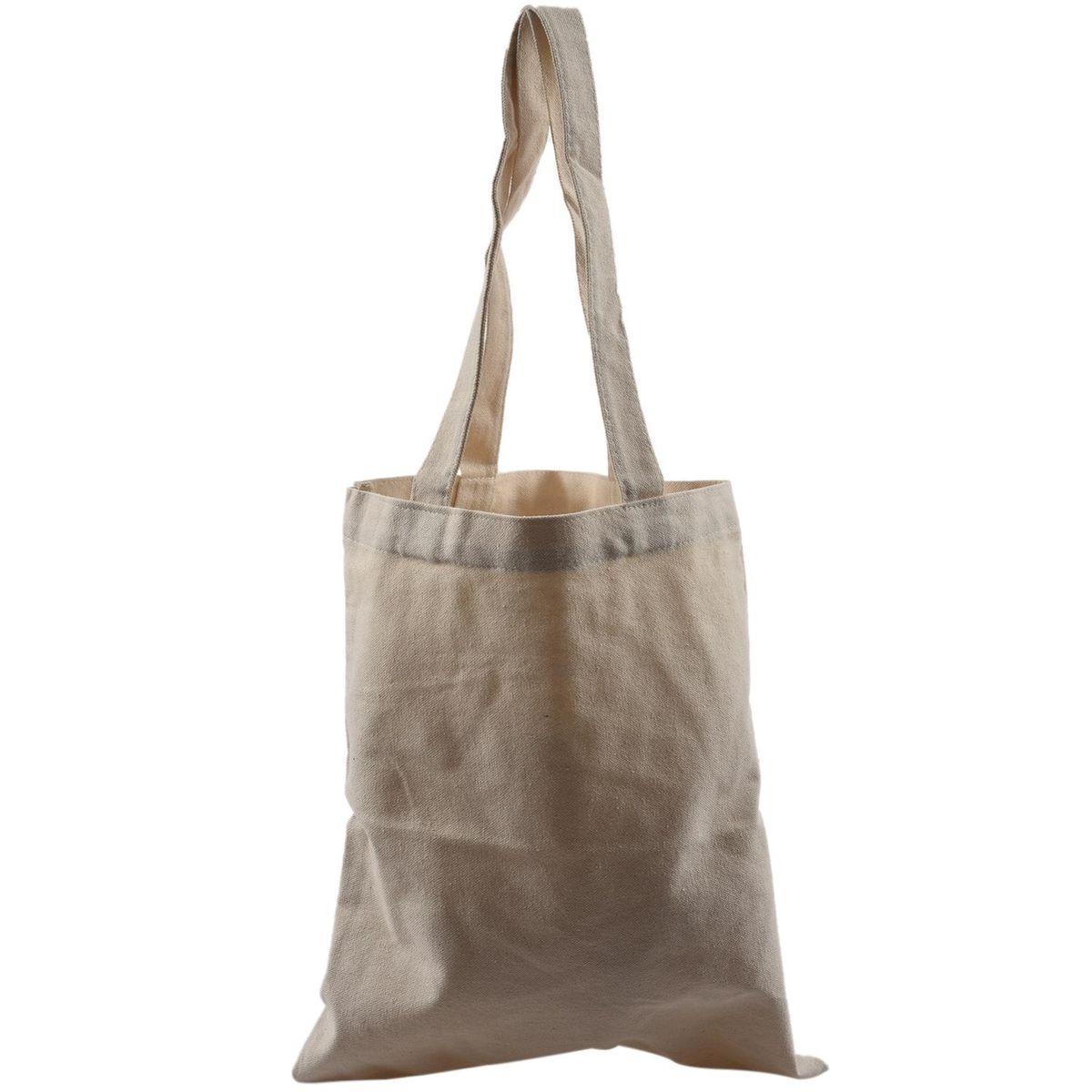 Beige Canvas Shopping Shoulder Top Tote Shopper Bag Case