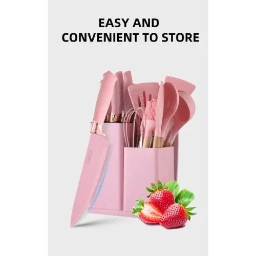 Non-stick Silicone Kitchen Utensils Set With Holder