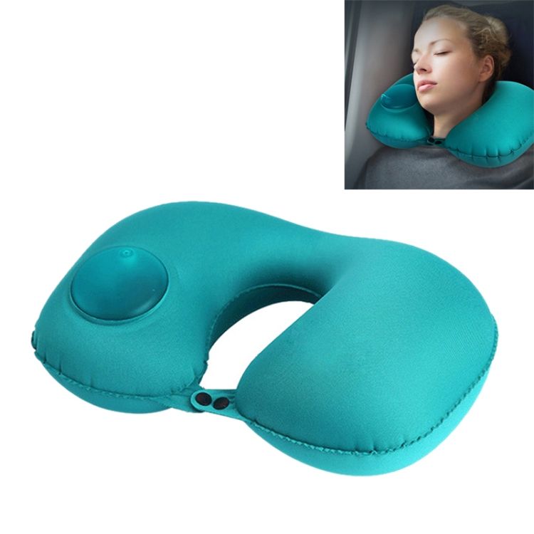 Press Type Automatic Inflating Travel U-shape Neck Pillow
