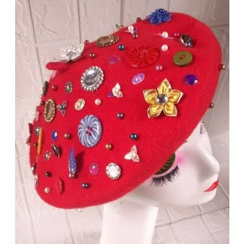 UNISEX WINTER BEADED FASHION  BERET WINTER