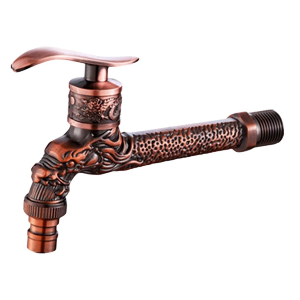 Carving  Zinc   Outdoor Garden Wash Basin  Red