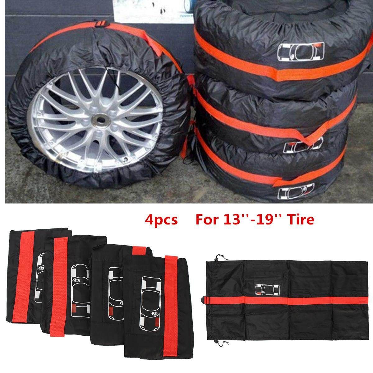 4pcs Roue De Secour Pneu Housse etui Couverture Protection Saisonnier Voiture