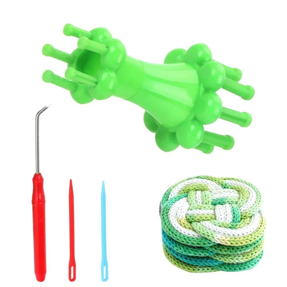 Knitter Hand Craft Tool Double Head Alternative Flower Arranger DIY Weaving Tool 1 Set Spool Loom Knitting Doll