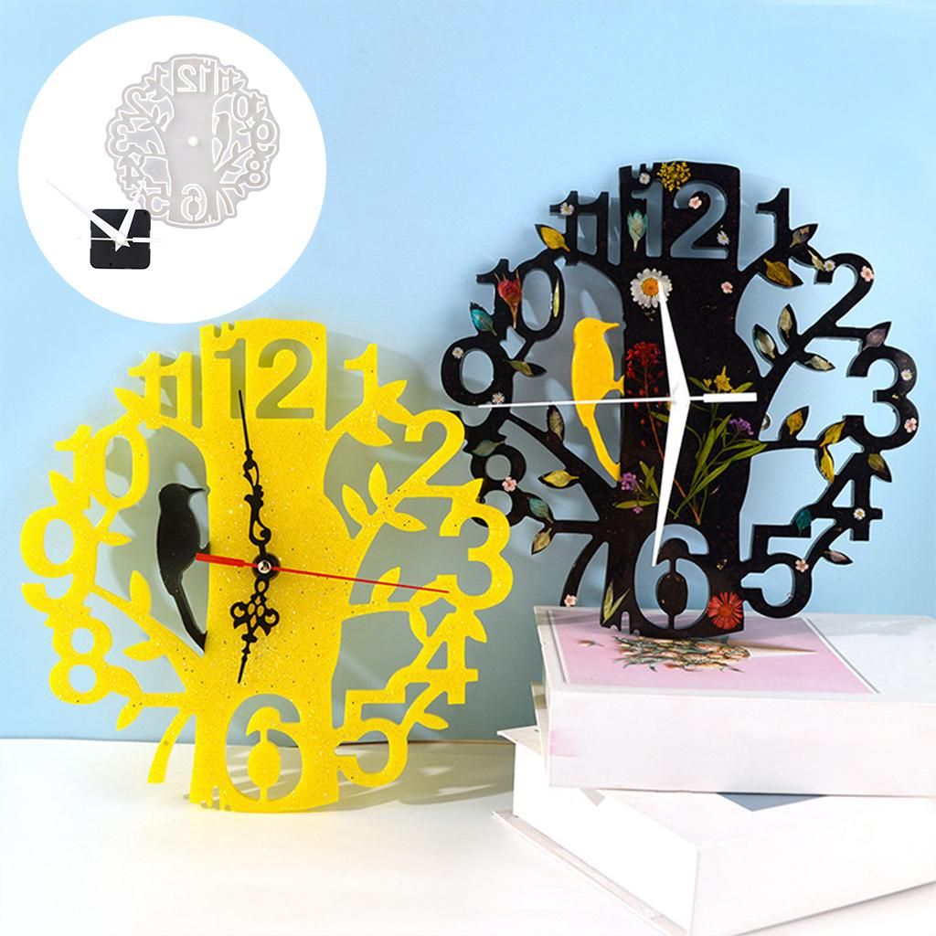 Silicone Clock   Resin Casting Molds Decoration White Pointer