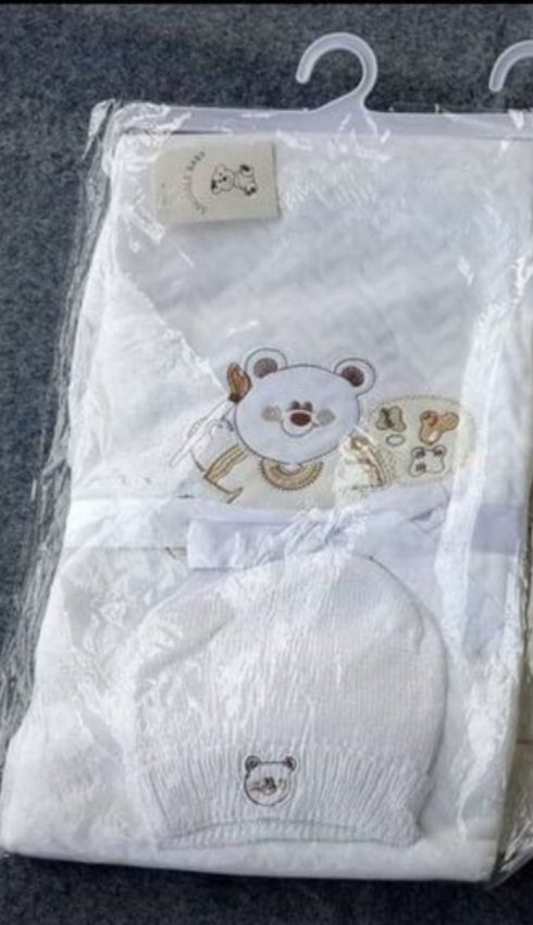 1 - New Born Baby Arrival Shawl And Cap "Baby Arrival Wear