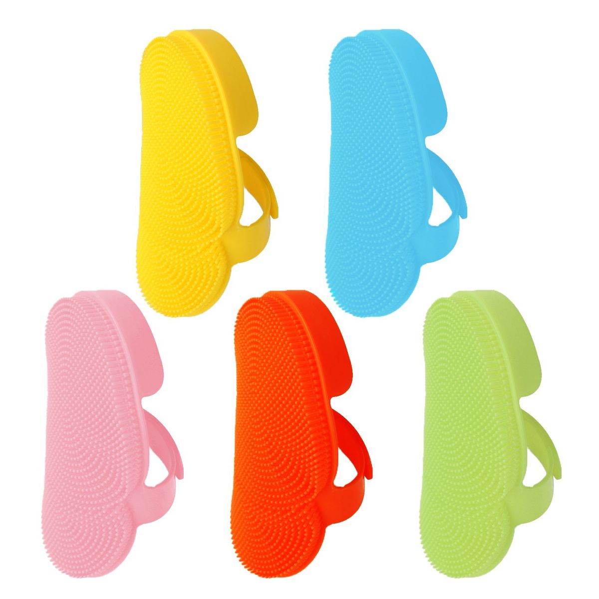 5 PCS Silicone Dish Brush With Soft Bristles Silicone