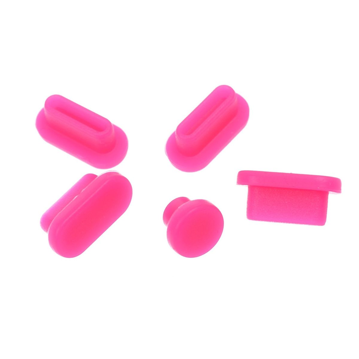 12" Dust Plug, Port Anti Dust Set For 2016-2018 Macbook 13" 15" New Pro With USB-C Ports, Hot Pink