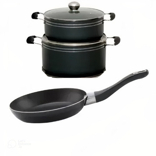 Non Stick Pots With Pan - 5pcs