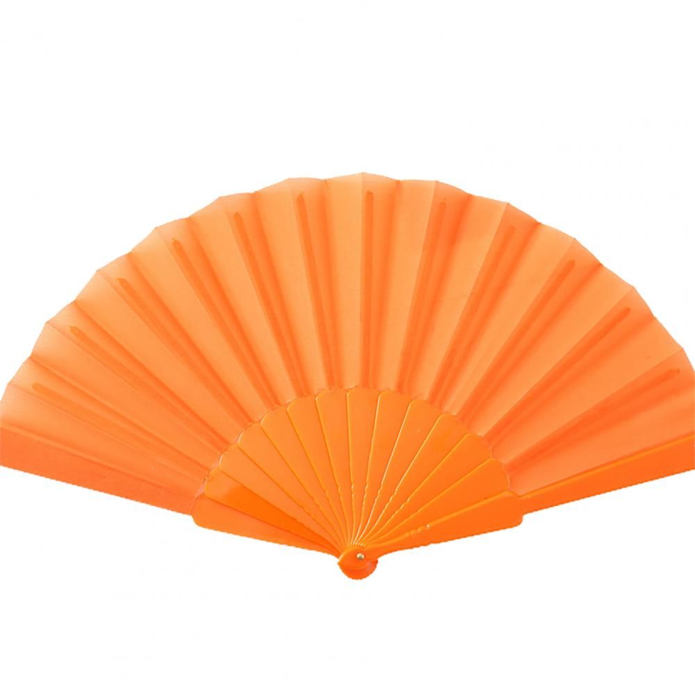 Chic Dance Fan Perspective Fabric Fan Patchwork Wide