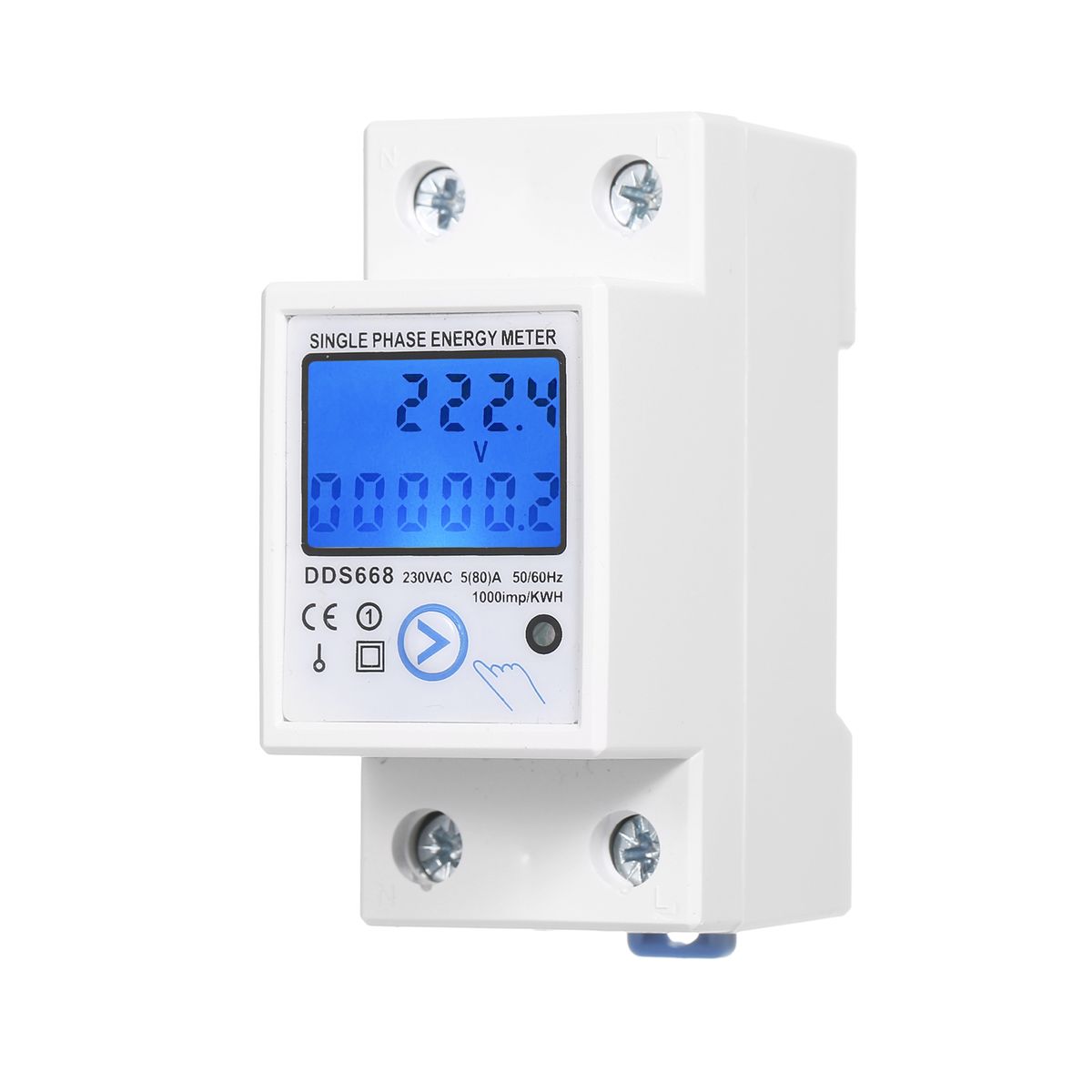 AC 230V Single Phase  Energy Meter With Reset Button With