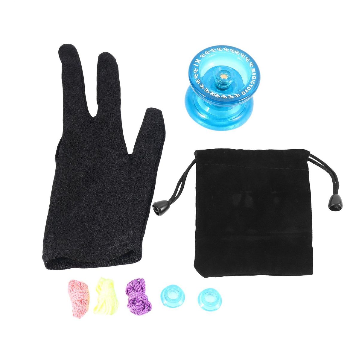 MAGICYOYO Crystal Blue K1 Responsive Yoyo Ball, 3 Strings+Glove+Yoyo Bag Gift
