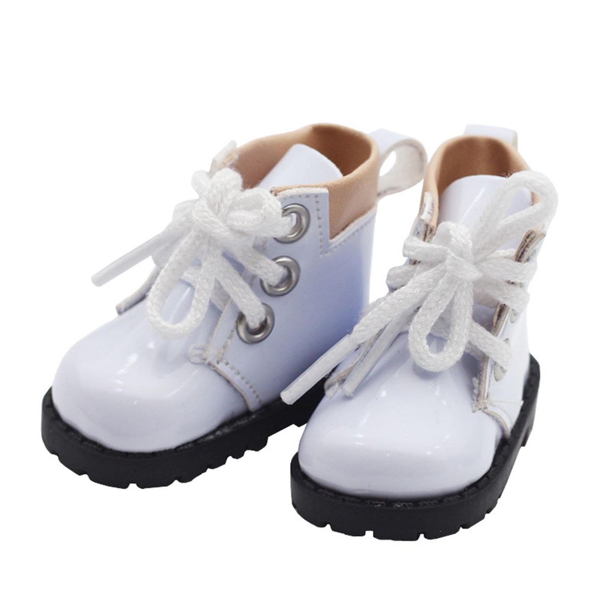 1 Pair BJD Doll Shoes Stuffed Cotton Doll Cute Mini Shoes Boot White