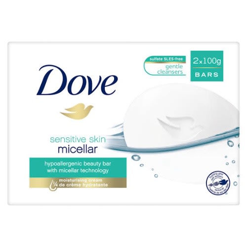 Sensitive Skin Micellar Beauty Bar Soap - 100g X2