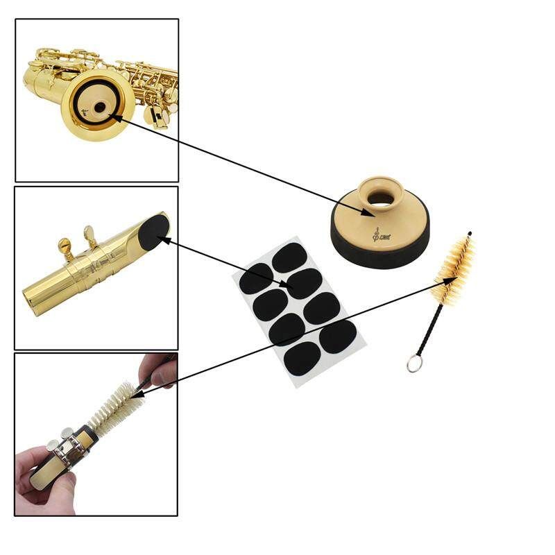 SLADE Saxophone Three-piece Set Mute Mouthpiece Brush
