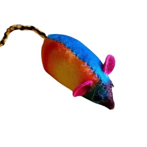 TD Plush Mouse Cat Toy - Multicolor