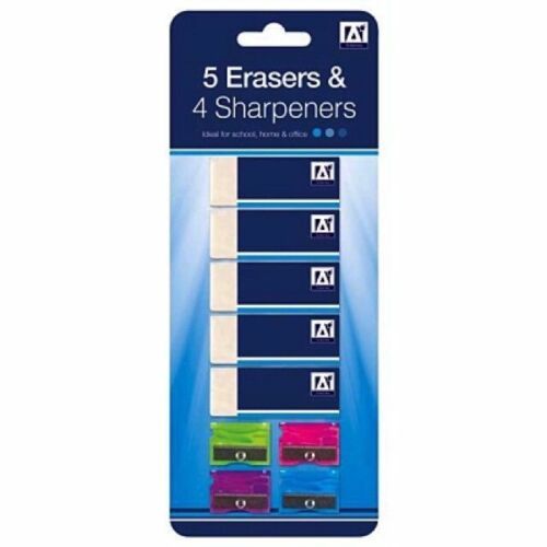 ANKER 5 ERASERS AND 4 SHARPENERS