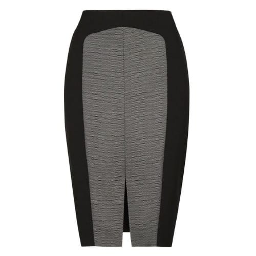Honeycomb Pencil Skirt-Grey