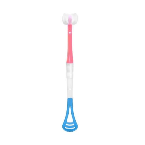 Soft Bristles Three-sided Toothbrush With Tongue Scraper -168mm