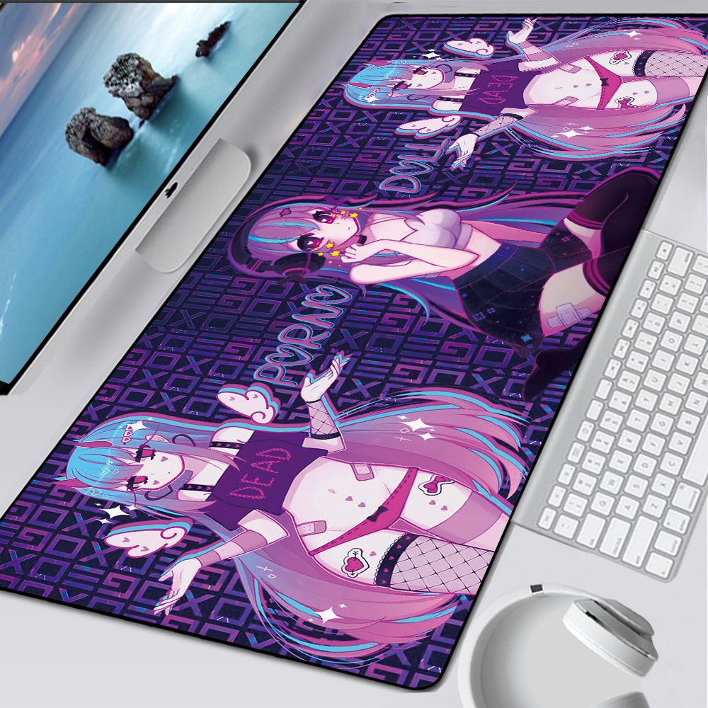 900x400 Cute Moneko Diy Print Extended Pad Gaming Mousepad