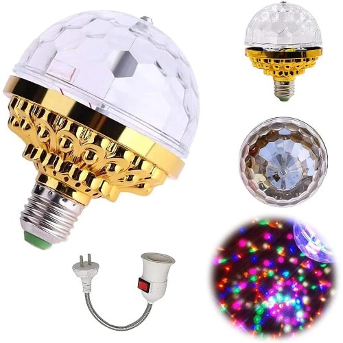 Colourful Rotating Plug-in Disco Led Bulb - 6W