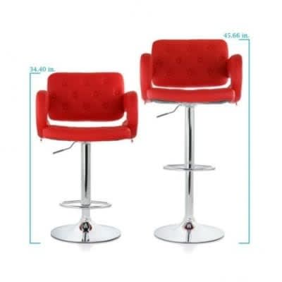 Adjustable Swivel Bar Stool- Set Of 2