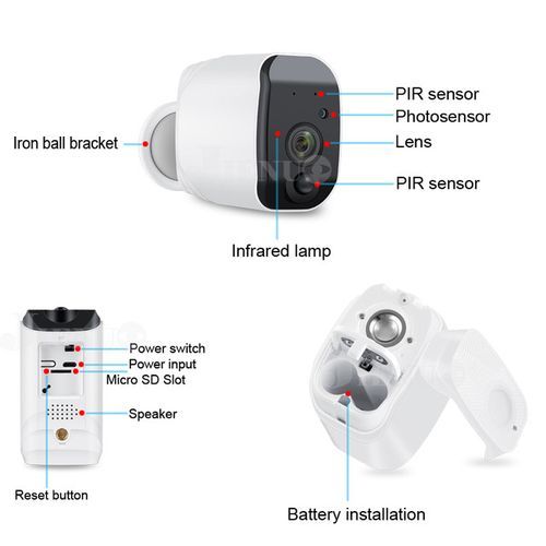 100% Wireless Outdoor Rechargeable Battery IP Camera