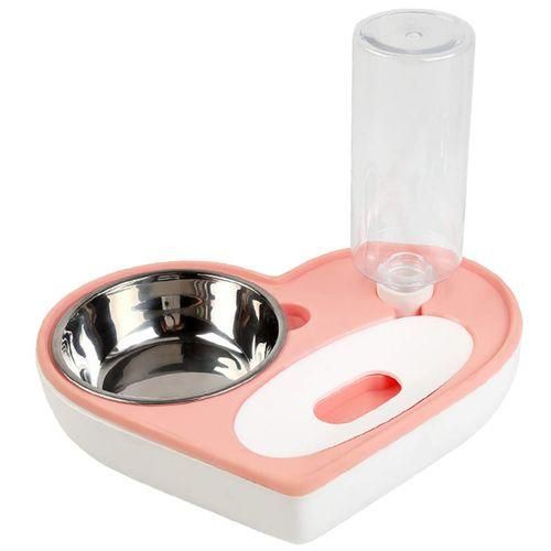 Dog Cat Water And Food Bowl Set, No-Spill Detachable