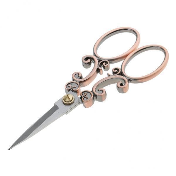 2X Vintage Stainless Steel Tailoring  Dressmaking Shears Red