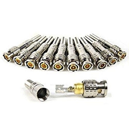 CCTV Bnc Connectors For Surveillance Cameras -10 Pieces