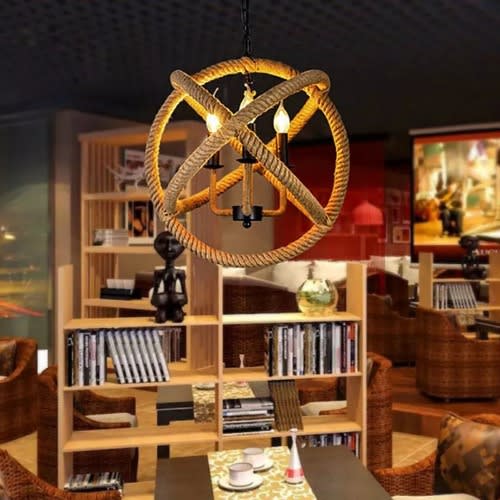 Country Style Hemp Robe Vintage Light - 30W