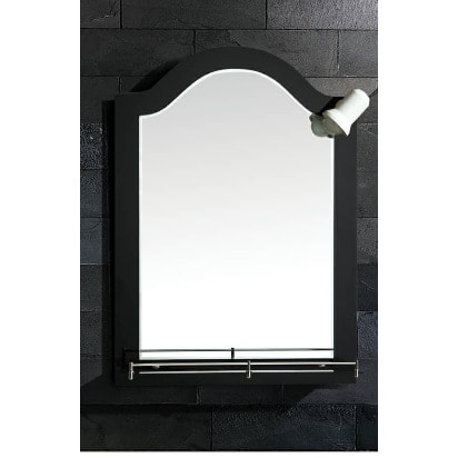 Tinted Mirror With  Shelf - Black