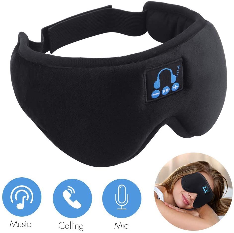 Sleep Headphones, Bluetooth 5.0 Wireless 3D Eye Mask,