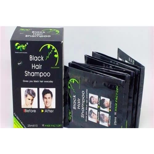 Black Hair Shampoo 25 ml X 10