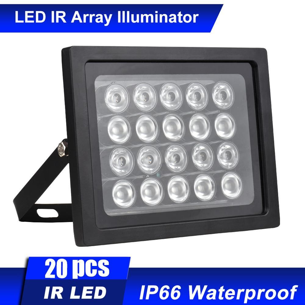 Infrared Illuminator 20pcs Array IR LEDS IR Illuminator Night Vision Wide Angle Long Range Outdoor Waterproof for CCTV Security Camera