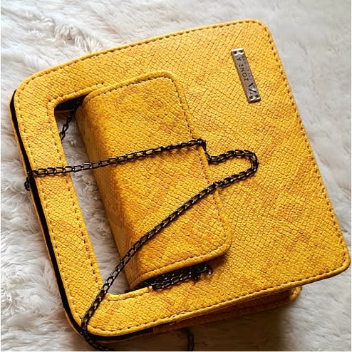 Cute Ladies Mustard Handmade Leather Mini Bag