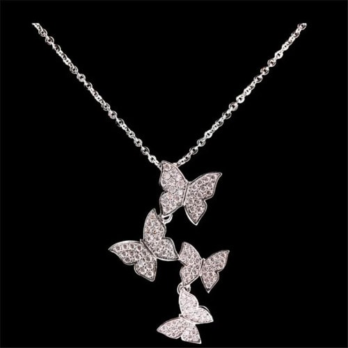 Cc Necklace Pendants For Women  Sterling Butterfly Clinic Zicronia Clavicle Akalein