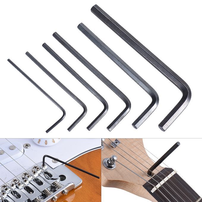 6pcs Guitar Bass Neck Bridge Screw Truss Rod Adjustment