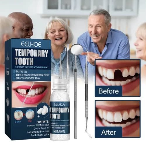 Eelhoe Temporary Tooth Replacement Teeth Denture Cover - 30ml