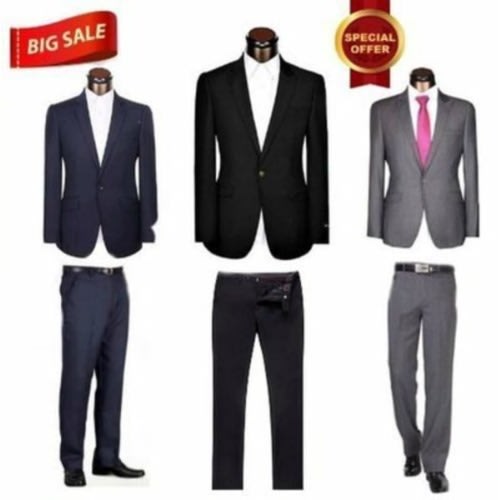 Executive Men's Suits - 3 In 1-multicolor